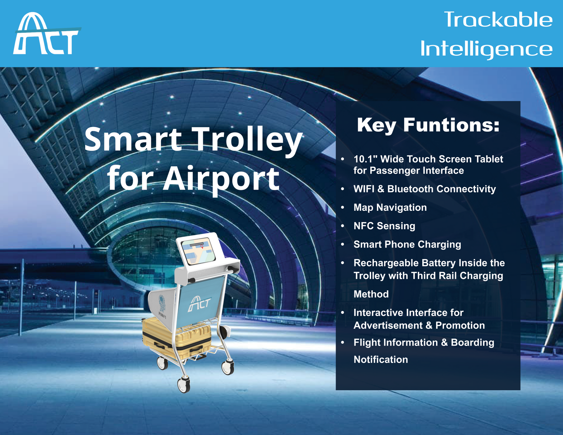 ACT POWER Introducing Smart Trolley Concept for Airport