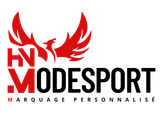 Logo MODESPORT avec des ailes rouges et le texte « Marquage personnalisé »