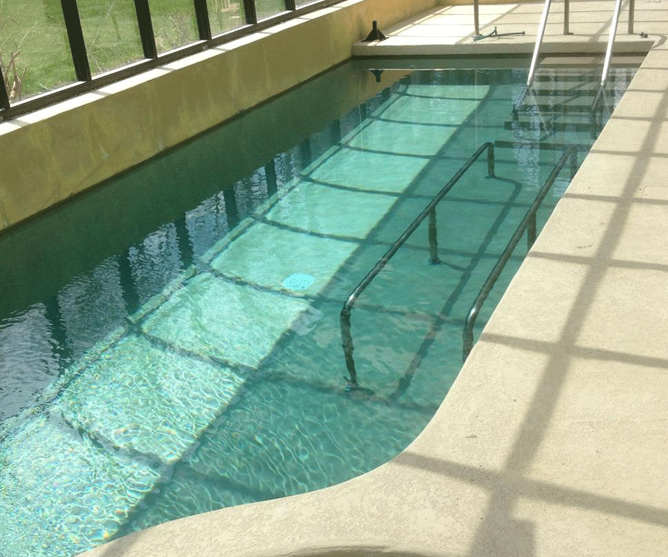 pool with stainless steel
