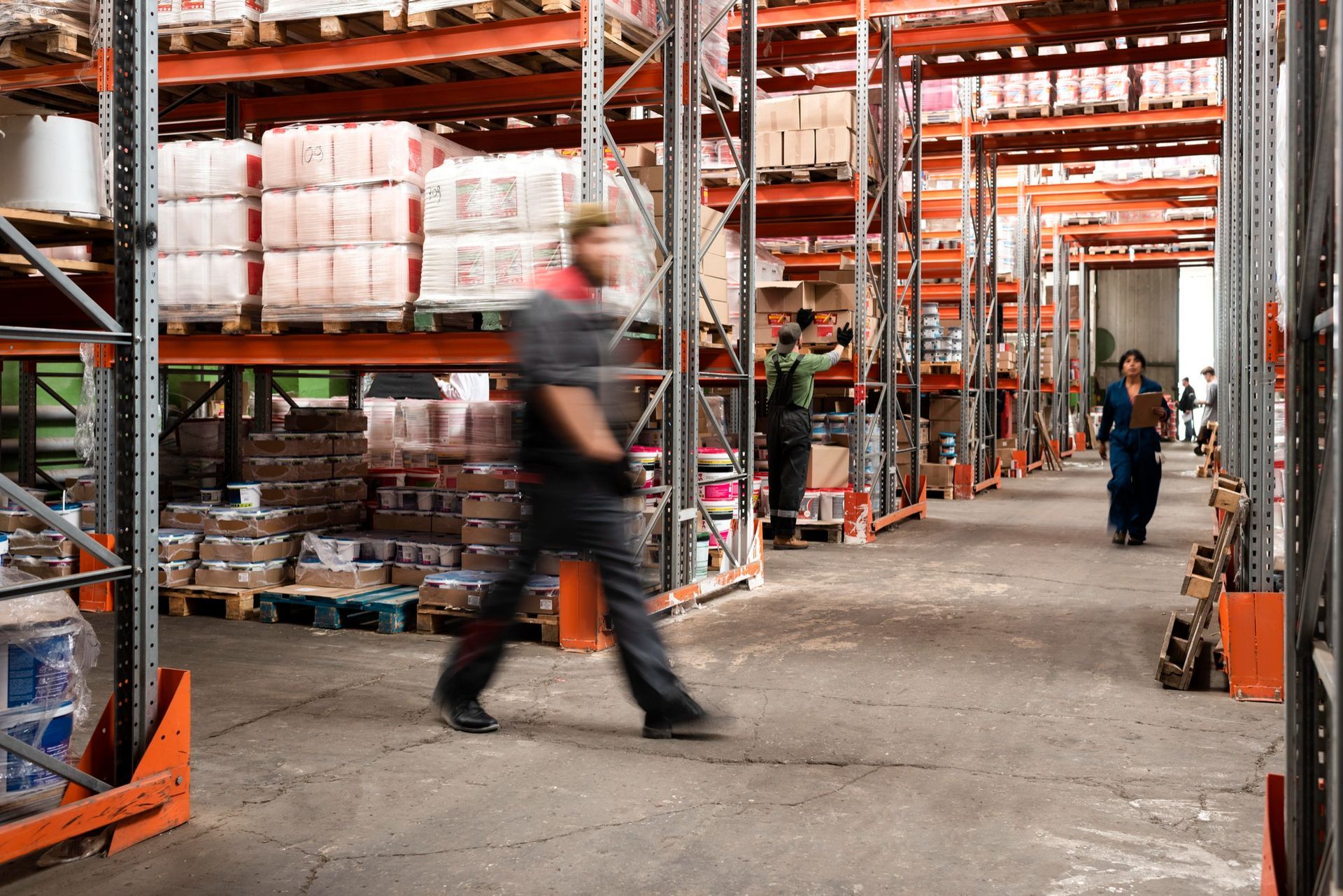 A warehouse filled with lots of shelves and boxes