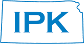 The logo for ipk is a map of kansas.