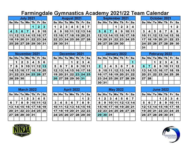 Farmingdale Fall 2022 Calendar Team Calendar