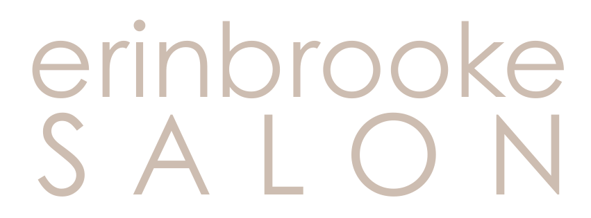 Erinbrooke SALON logo in light gray text.