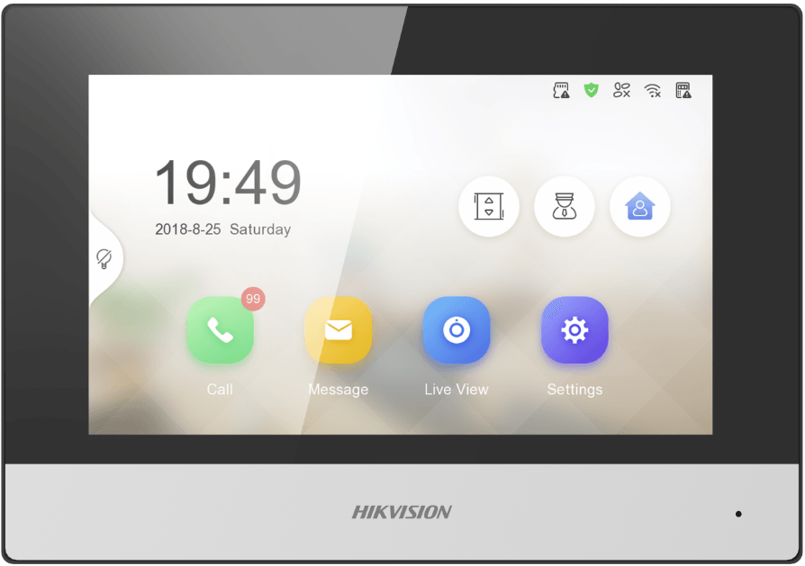 A picture of a hikvision video door phone.