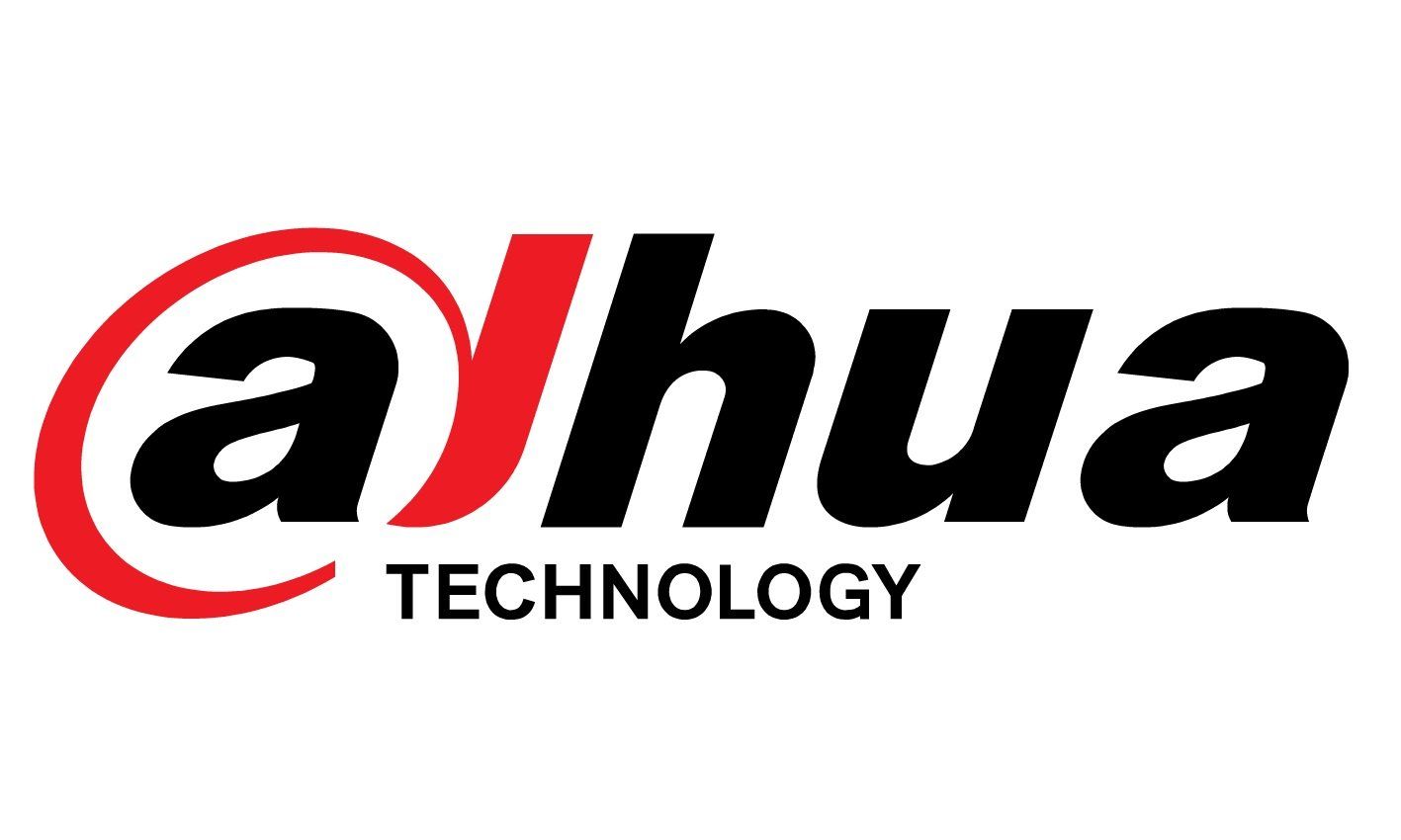 The logo for alhua technology is black and red on a white background.