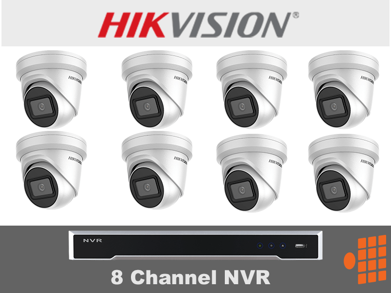 A picture of a hikvision 8 channel nvr system