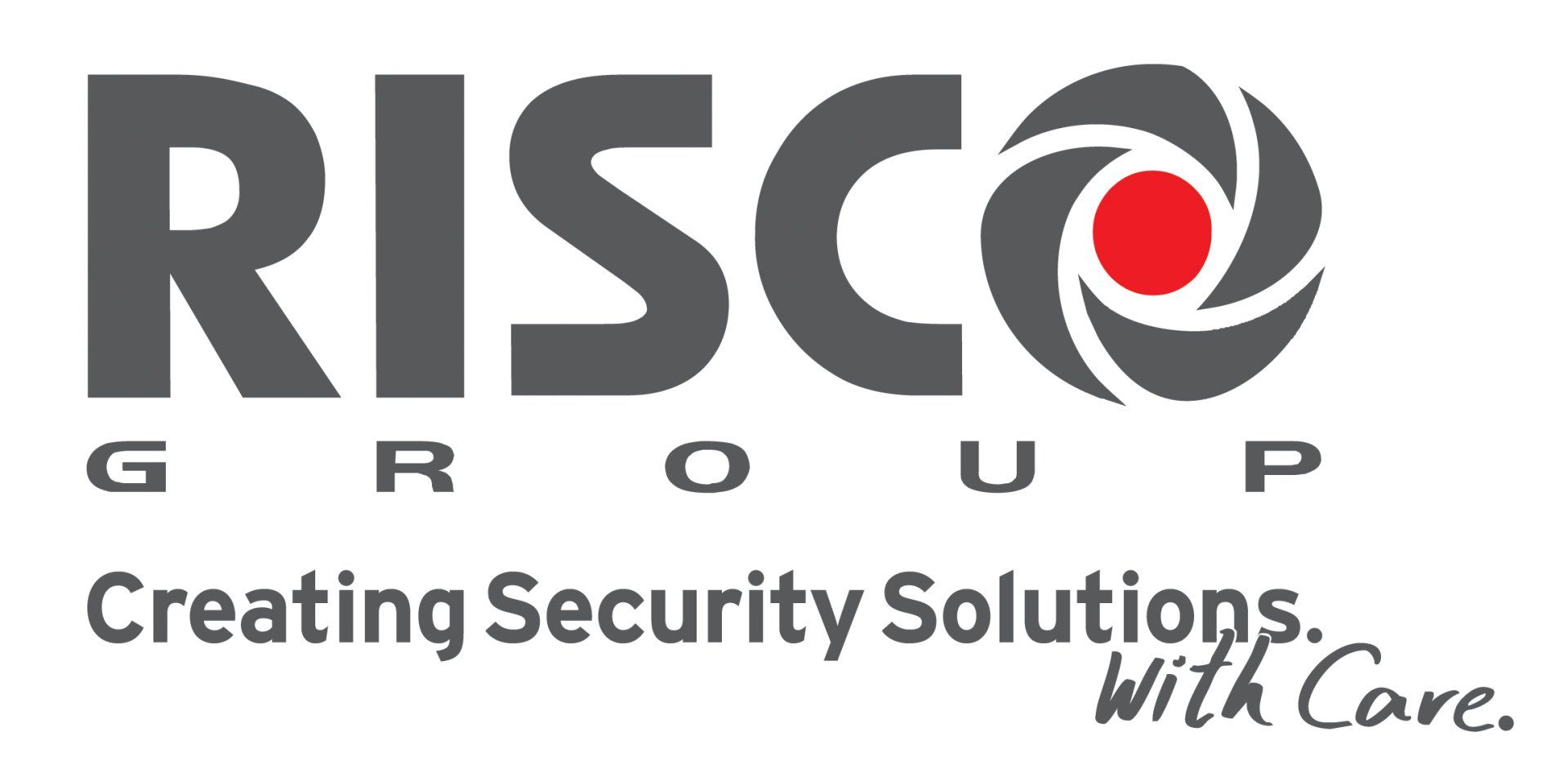A logo for risco group creating security solutions with care.
