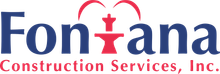 Fontana Construction Services, Inc. logo: Blue "Fontana" with a red fountain icon above, and Construction Services, Inc.