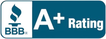 BBB A+ Rating logo, with a blue background and white lettering.