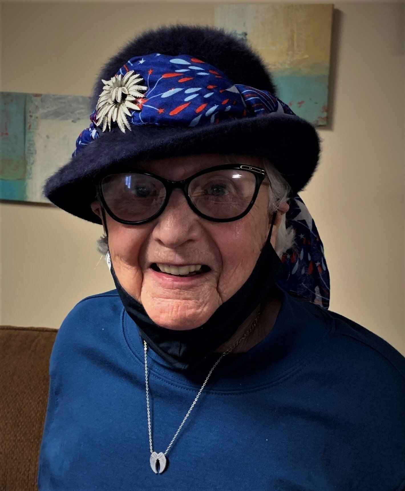 Senior Woman in Fancy Winter Hat