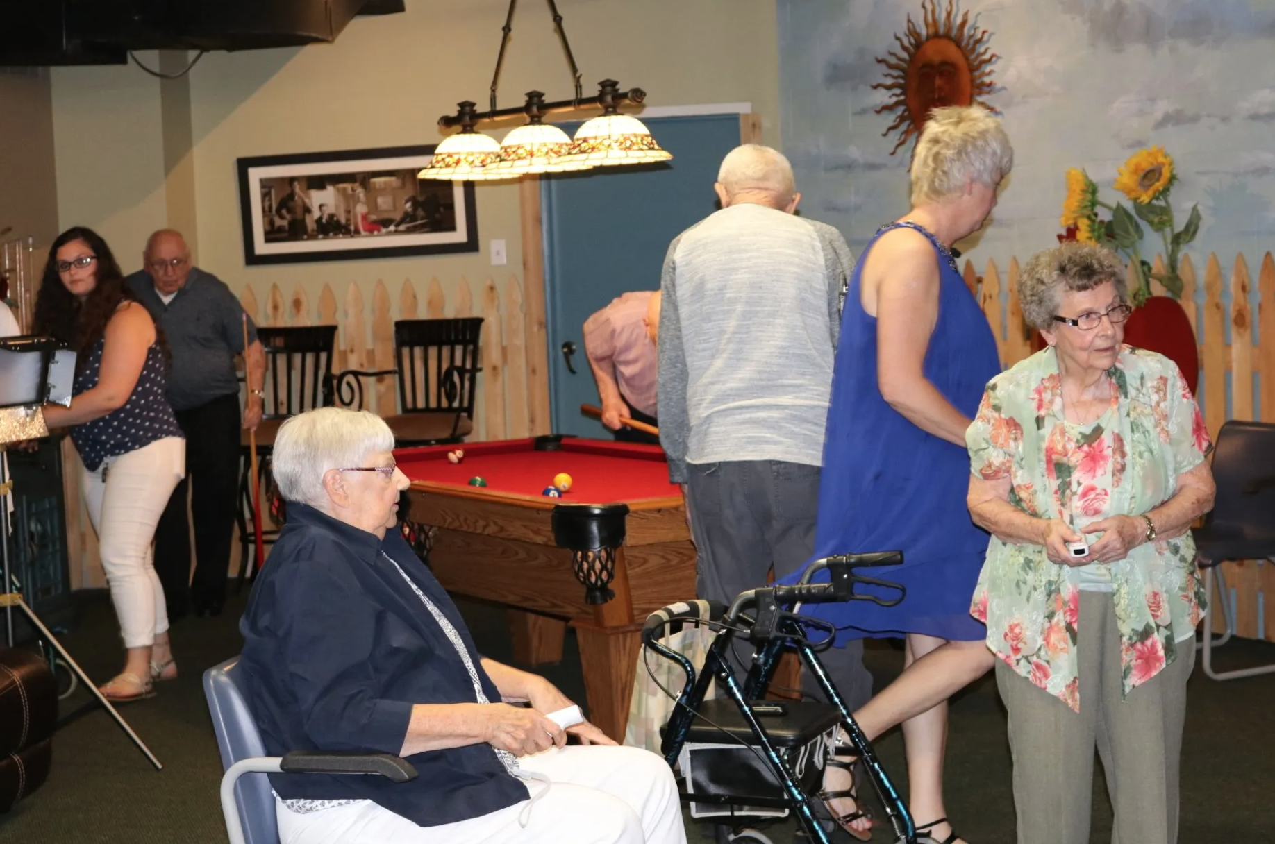 senior living apartments facility, seniors socializing 1