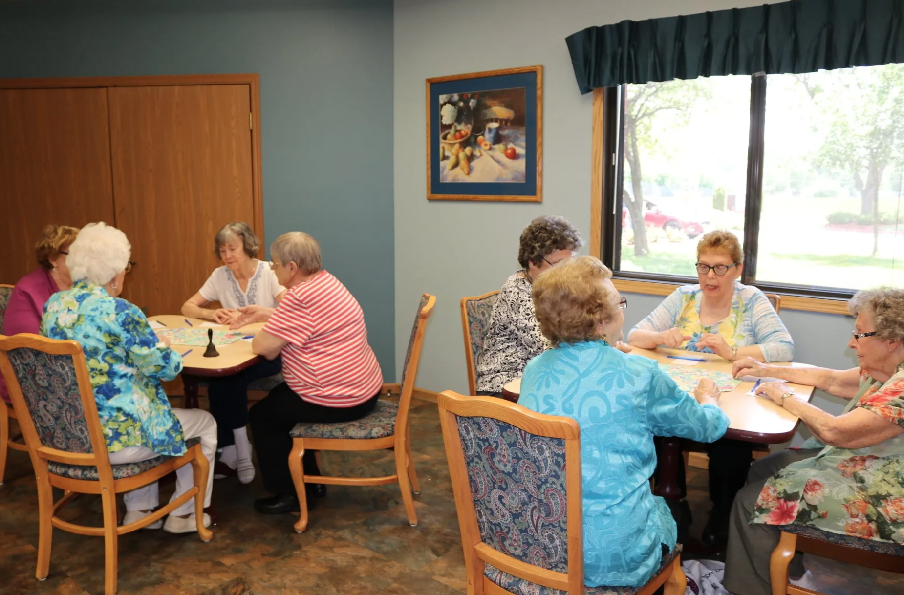 senior living apartments facility, seniors socializing 3