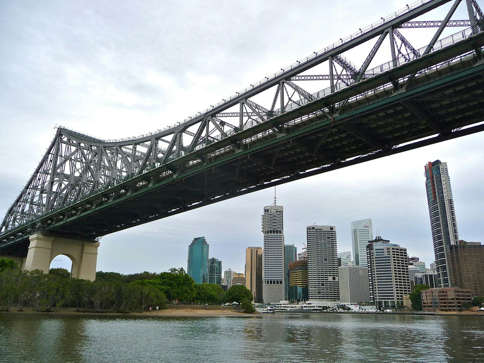 View of the bridge in Brisbane river.