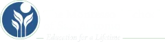 Logo with a blue circle, leaves, and a moon. Text reads