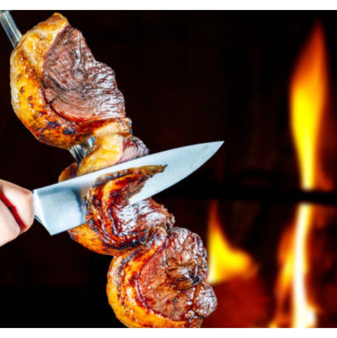 knife cutting through mean