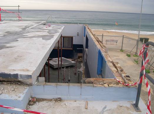 large hole in structure