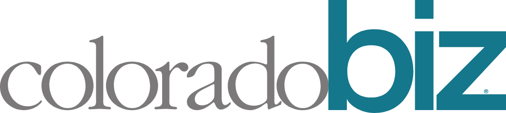 The colorado biz logo is blue and white on a white background.
