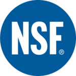 The nsf logo is in a blue circle on a white background.