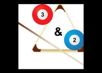 Click for Add'l Info Pool balls 3 (red) and 2 (blue), cue, rack, and an