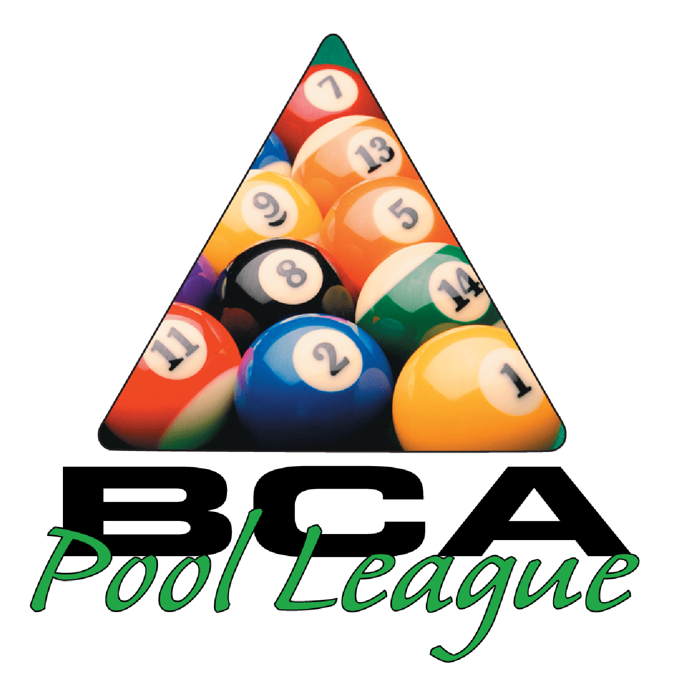 No Link Available BCA Pool League logo: