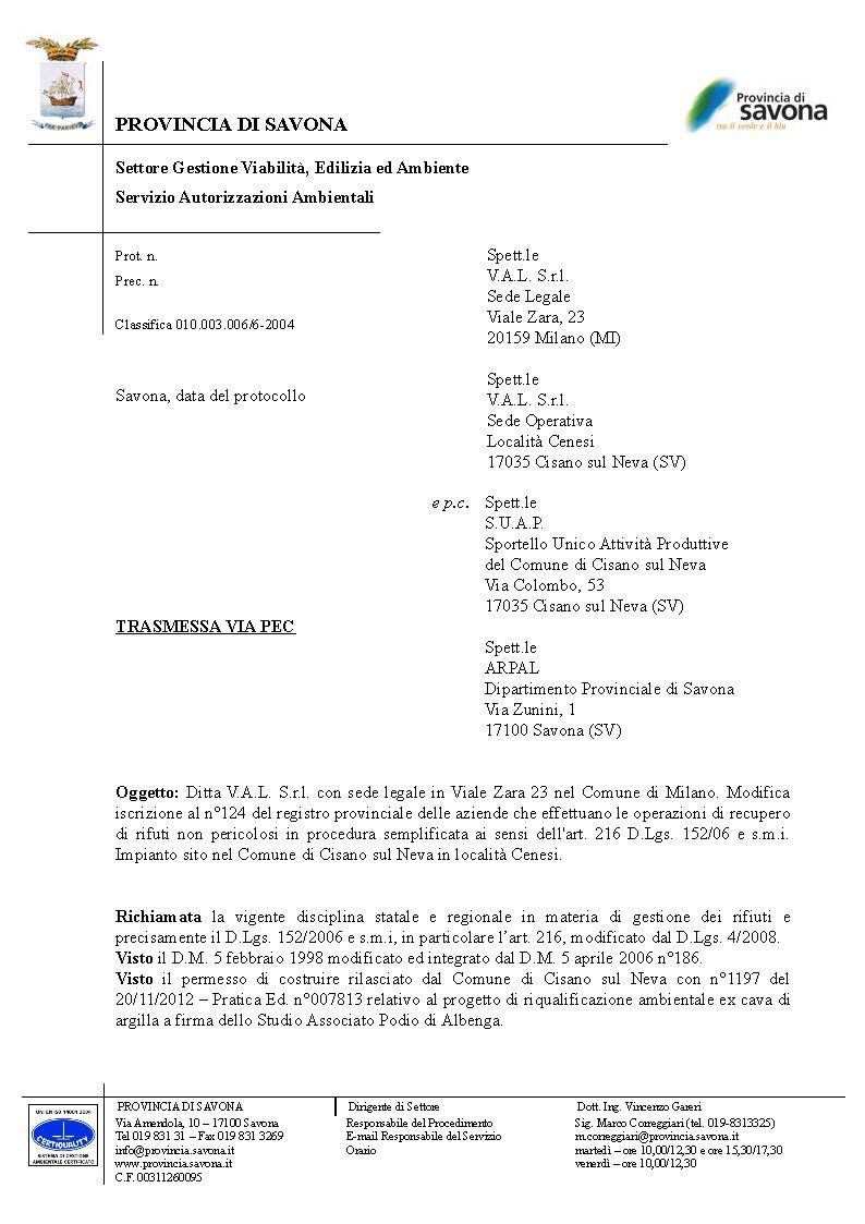 Autorizzazione ambientale Val