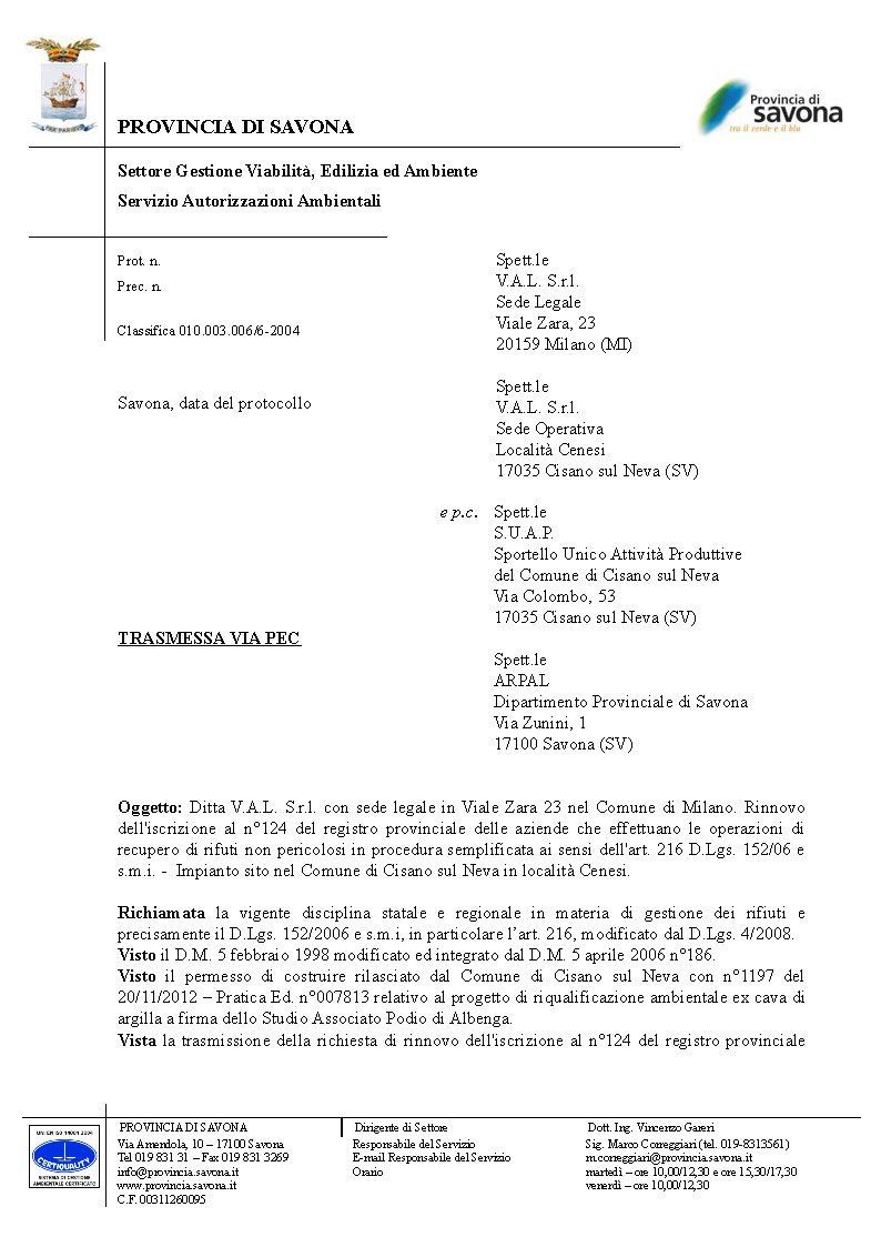 Autorizzazione ambientale Val