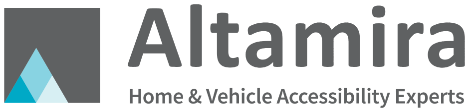 A logo for altamira home and vehicle accessibility experts