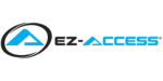 The ez access logo is blue and black on a white background.