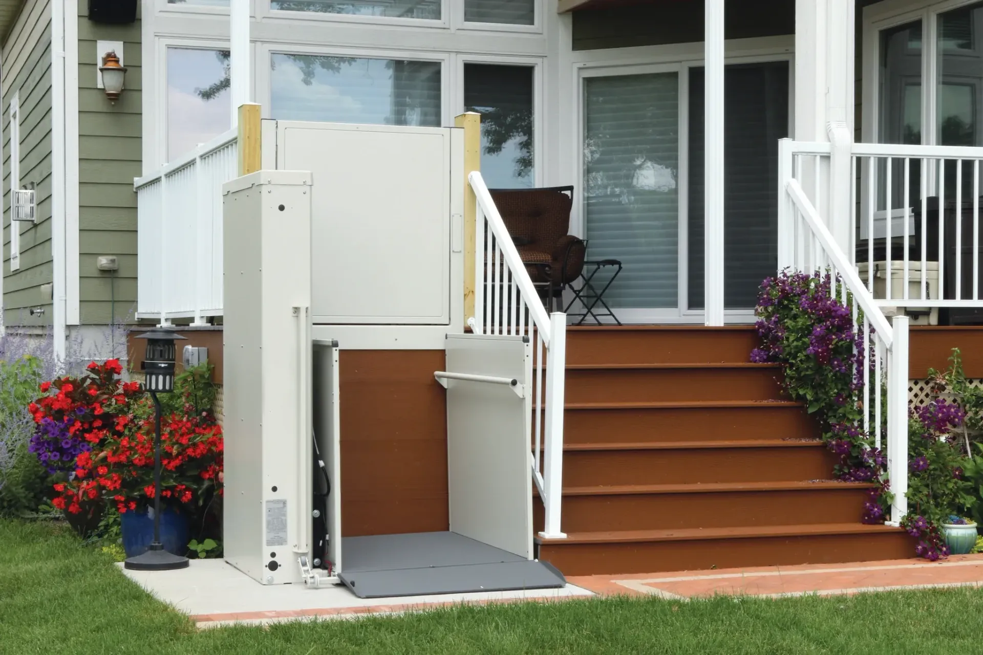 A Bruno vertical platform lift installed by Altamira Ltd.