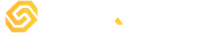 Logo with yellow hexagon shape and white text.