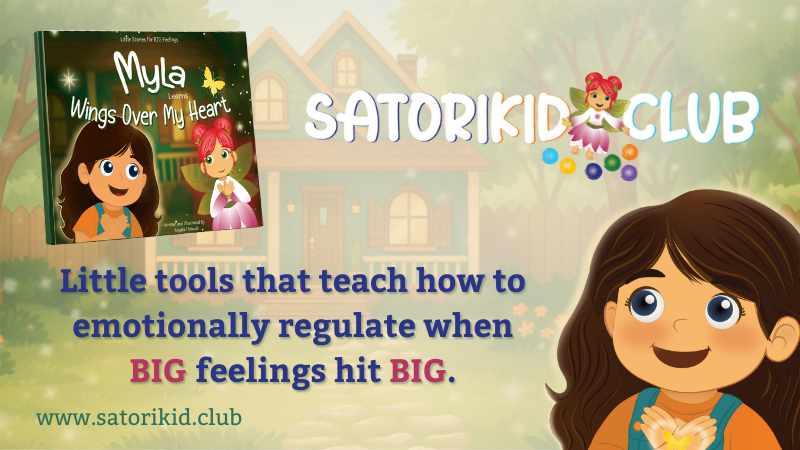 An advertisement for a book called myla a girl to the root| Satori Kid Club