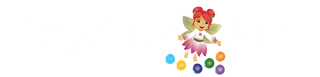 The Satori Kid Club Logo in colors Purple Orange and Blue Showing the Energy Fairy Aditha and Her Friends