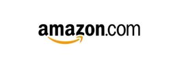 Amazon logo: black text 