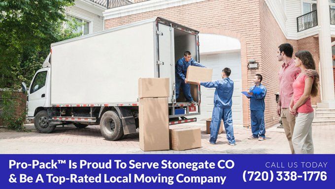 moving companies near me in Stonegate CO and boxes