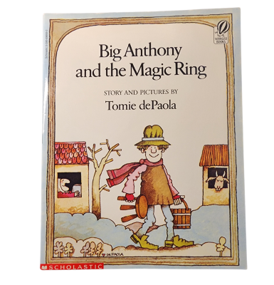 A book titled Big Anthony and the Magic Ring by Tomie dePaola