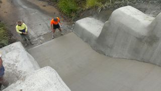 Completed spillway project — Concreter in Goomboorian, QLD