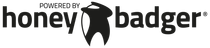 Et honninggrævling-logo, der er sort og hvidt
