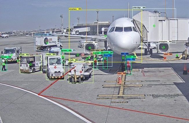 An airplane is being loaded with cargo at an airport