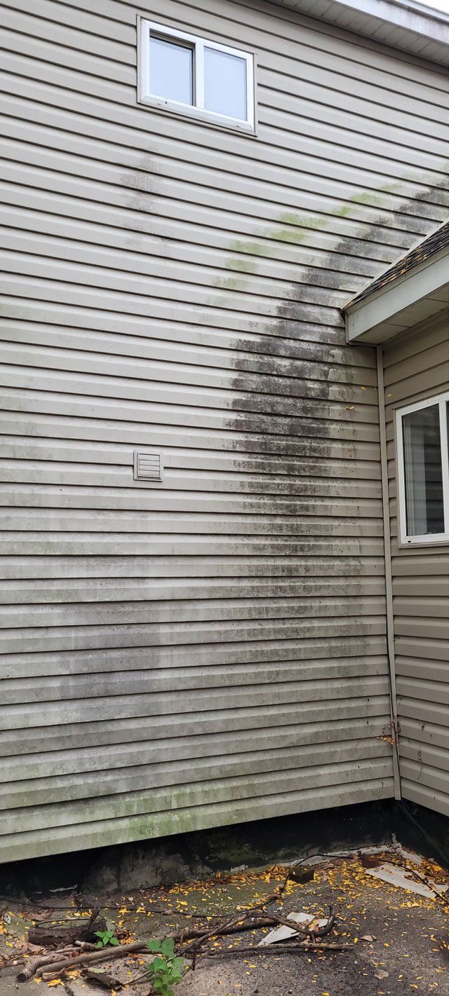 Before cleaning the house exterior — Eau Claire, WI — Shine-Brite Exterior Cleaning