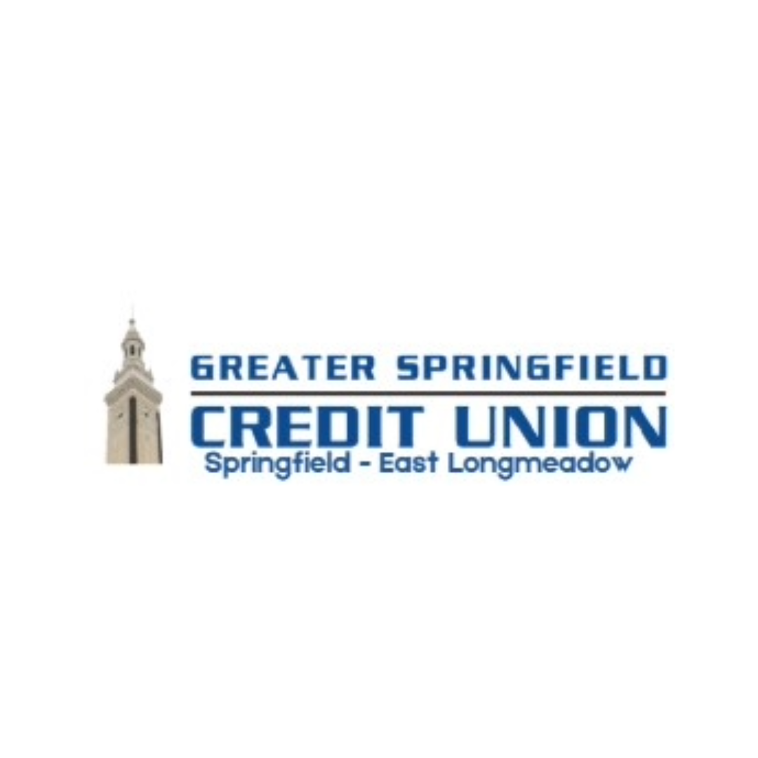 Logo of Greater Springfield Credit Union with a church steeple.