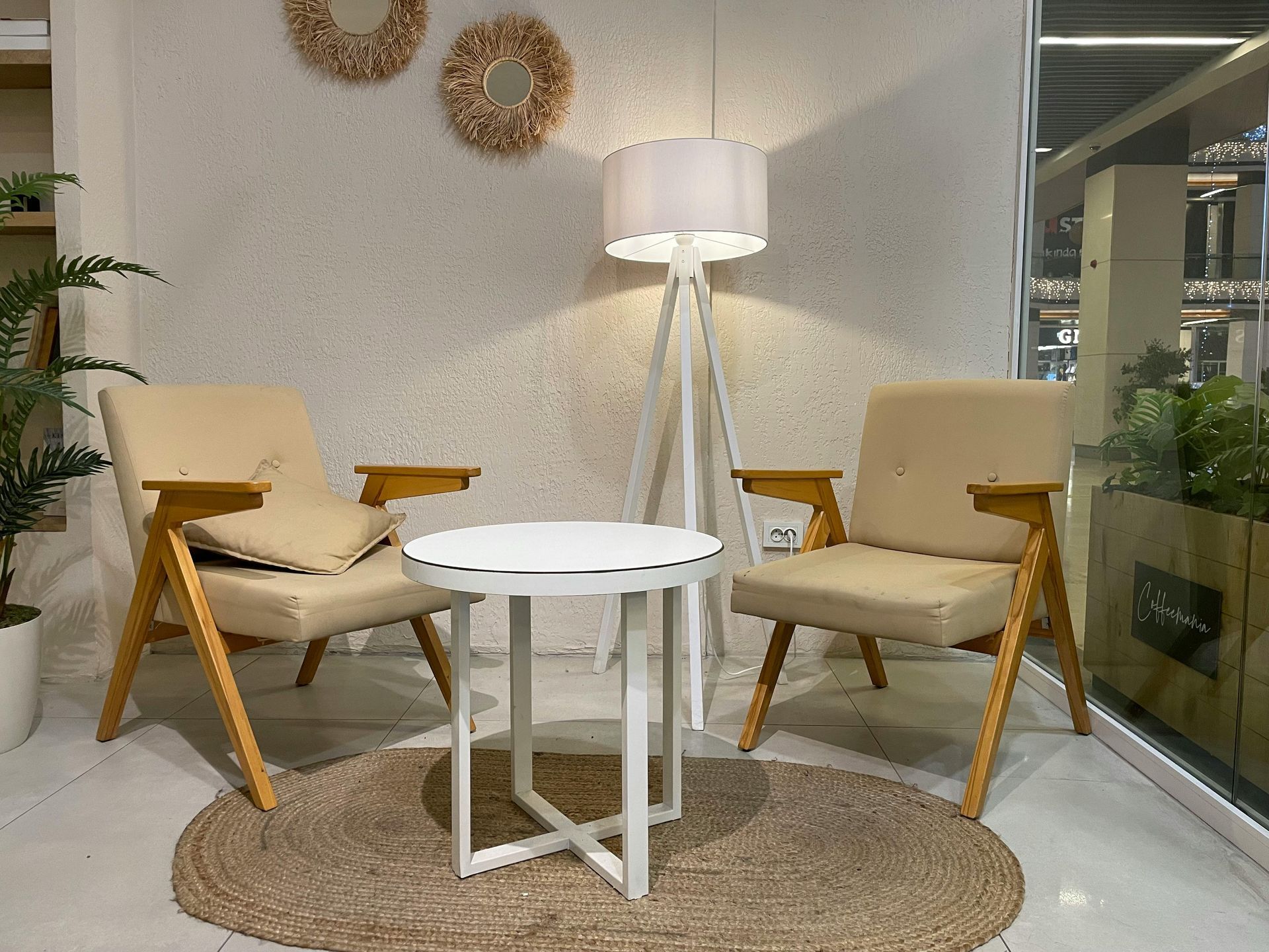 Wood furniture storage layout