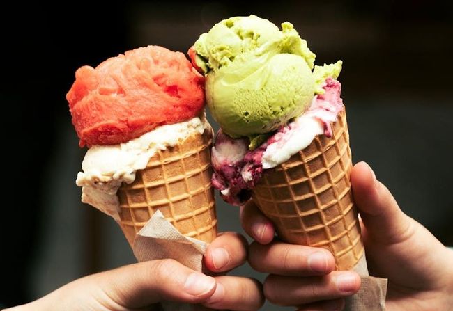 Creamy Ice Cream Cones at Dairy Bar in Grand Rapids, Ohio