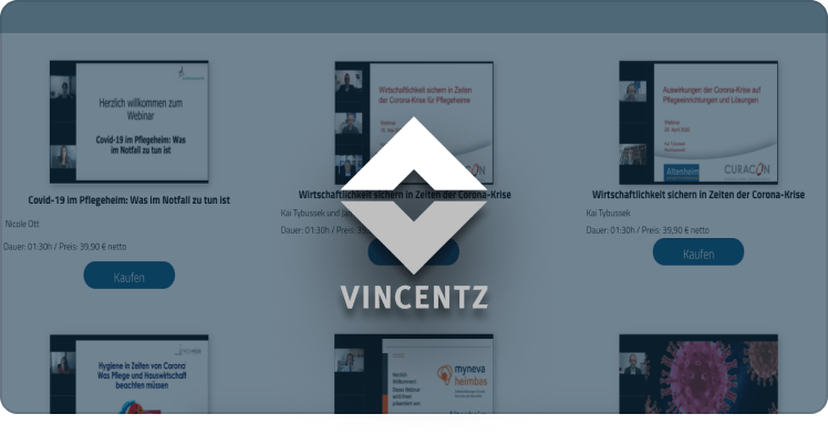 Vinzentz Logo auf Webseite