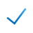Checkmark icon blue