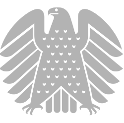 A gray eagle with its wings outstretched on a white background