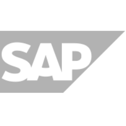 A black and white logo for a company called sap