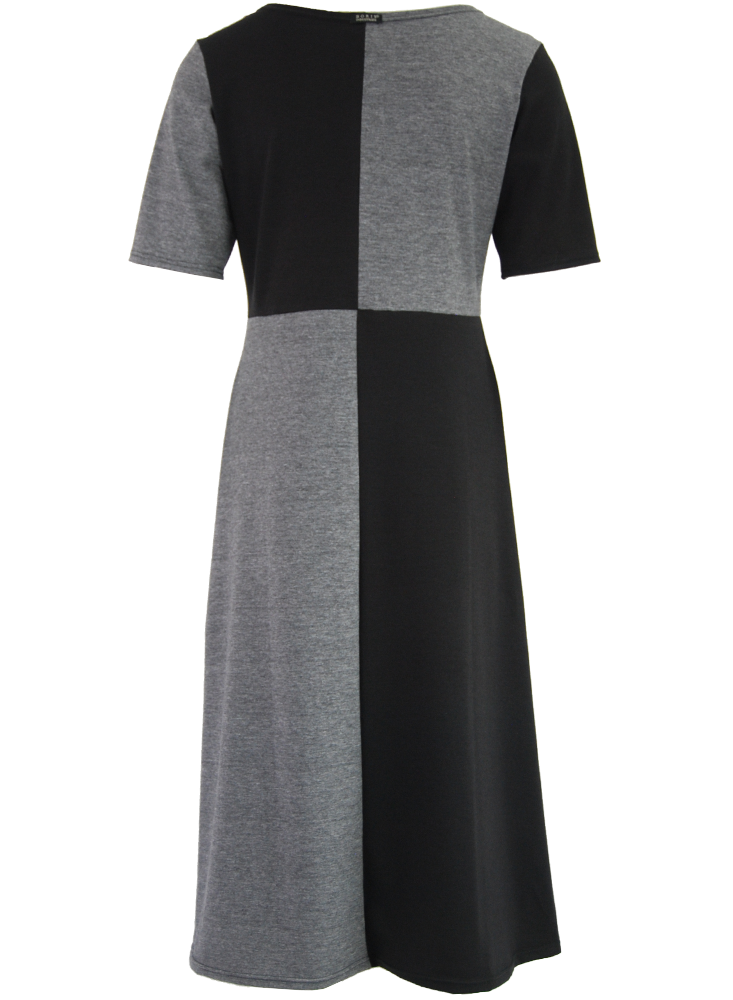 Jurk met korte mouwen in 2 kleuren