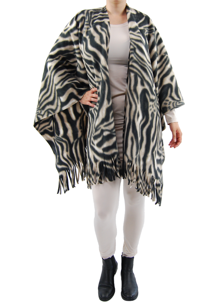 Poncho print fleece