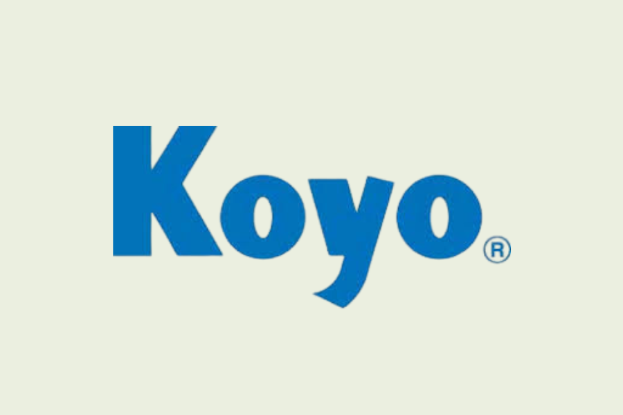Blue Koyo logo on a light background