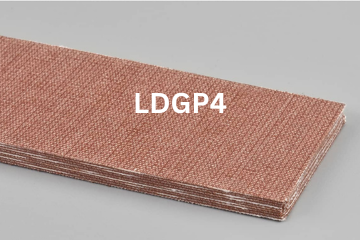 Light Duty General Purpose conveyor belt labeled LDGP4 with description of 9-Ply Brown Nitrile FBS

